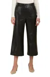 TYLER BOE PAYTON VEGAN LEATHER CROPPED PANT IN BLACK