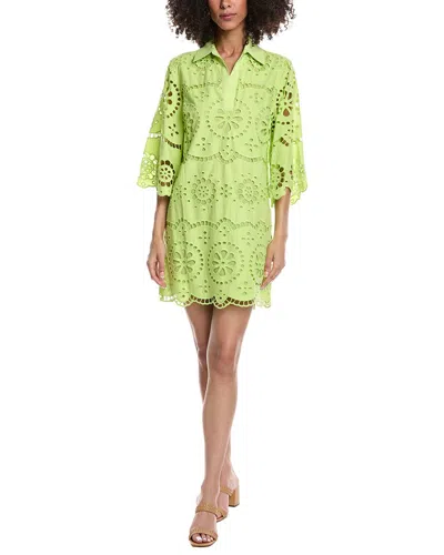 Tyler Boe Penny Eyelet Tunic Dress In Green