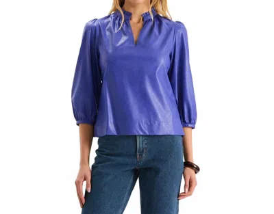 Tyler Boe Penny Vegan Leather Topper In Regal Blue