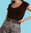 Tyler Boe Perry Scoop Neck Tee Top In Black In Black