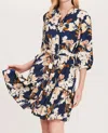 Tyler Boe Petra Floral Print Dress In Multi In Multi