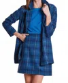 Tyler Boe Plaid Coat Jacket In Sapphire Blue In Blue