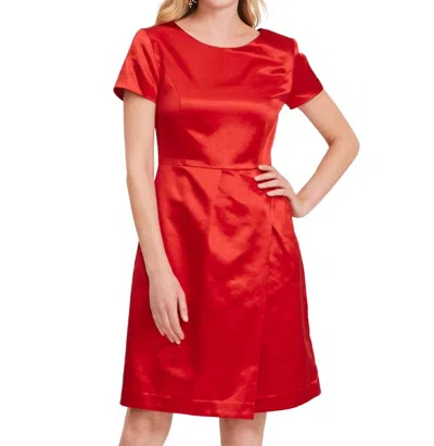 Tyler Boe Christina Wrap Dress In Crimson In Red