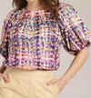 Tyler Boe Renee Confetti Plaid Top In Multi In Multi