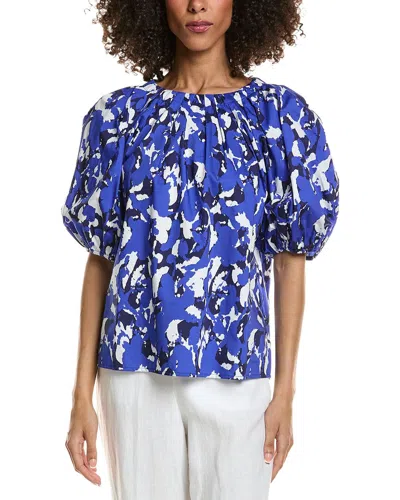 Tyler Boe Renee Splash Blouse In Blue