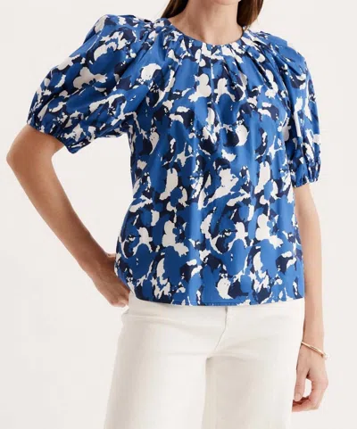Tyler Boe Renee Splash Top In Blue Multi