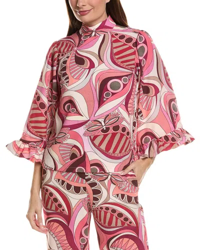 Tyler Boe Sarah Knit Tucci Capelet Top In Metallic