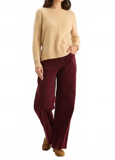 Tyler Boe Scottie Corduroy Flare Leg Pants In Tawny Port In Multi