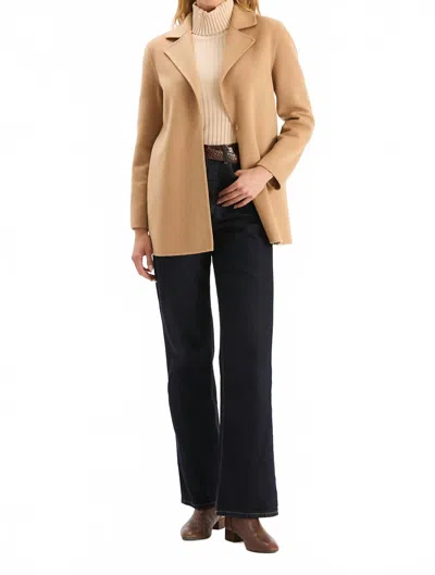 Tyler Boe Shannon Car Coat In Camel In Brown