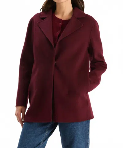 Tyler Boe Shannon Car Coat In Tawny Port In Burgundy