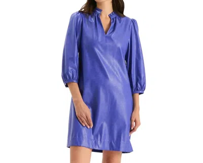 Tyler Boe Sherri Vegan Leather Dress In Regal Blue