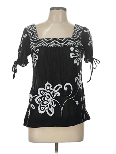Pre-owned Tyler Boe Short Sleeve Blouse In Black