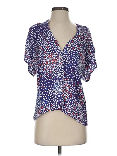 Pre-owned Tyler Boe Short Sleeve Blouse In Blue