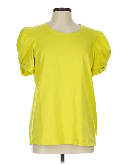 Pre-owned Tyler Boe Short Sleeve Top Yellow Scoop Neck Tops