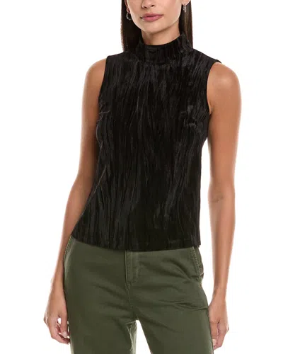 Tyler Boe Sid Crushed Velvet Top In Black