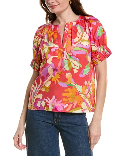 Tyler Boe Skyler Balloon Sleeve Blouse In Red