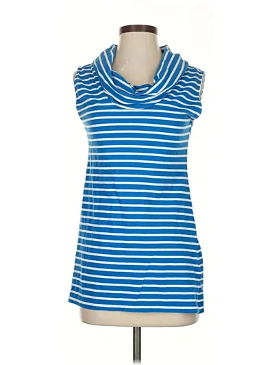 Pre-owned Tyler Boe Sleeveless Top Blue Cowl Neck Tops
