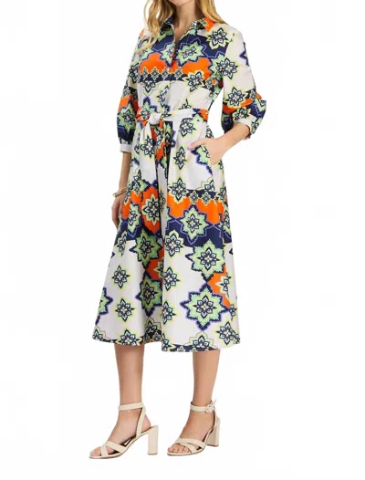 Tyler Boe Sloane Mosaic Midi Dress In Multi