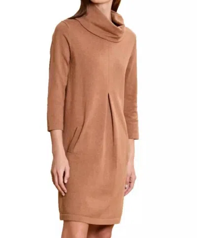 Tyler Boe Solid Kim Dress In Beige In Brown