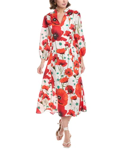 Tyler Boe Sondra Midi Dress In Red
