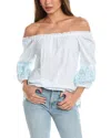 Tyler Boe Susie Swiss Dot Top In Multi In Multi