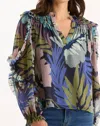 Tyler Boe Sylvie Silk Blouse In Autumn Leaves In Multi