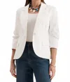 Tyler Boe Taylor Stretch Jacket Blazer In White In White