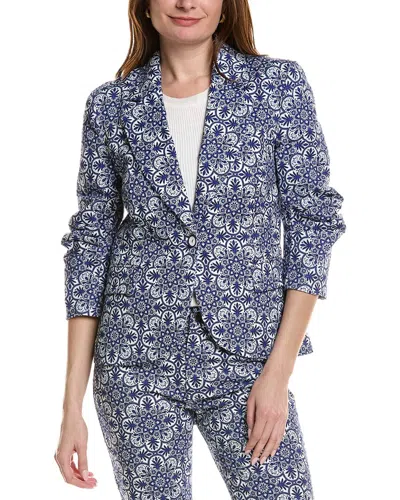 Tyler Boe Taylor Twill Medallion Jacket In Blue