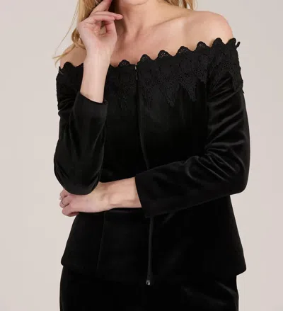 Tyler Boe Teagan Velvet Top In Black Velvet