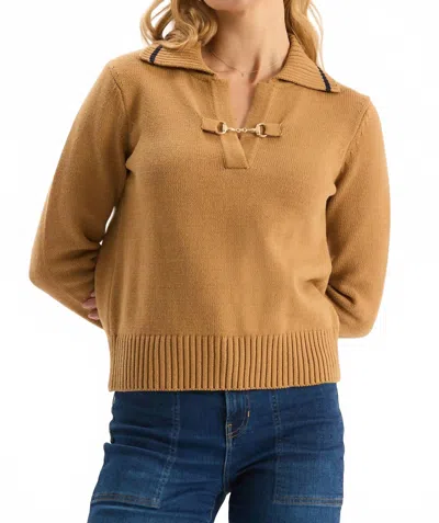 Tyler Boe Tess Horsebit Pullover Sweater In Camel In Brown