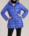 Tyler Boe Tracker Puffer Coat In Sapphire In Metallic