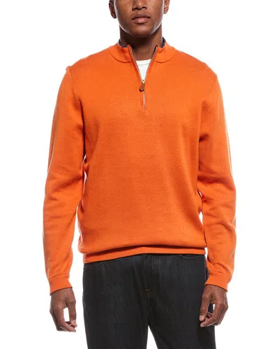 Tyler Boe Tyler Böe 1/4-zip Sweater In Orange