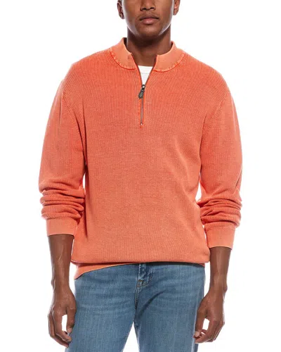 Tyler Boe Tyler Böe 1/4-zip Sweater In Orange