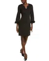 Tyler Boe Chelsea Ponte Feathers Dress In Black In Black