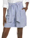Tyler Boe Conner Linen-blend Bermuda Short In Blue