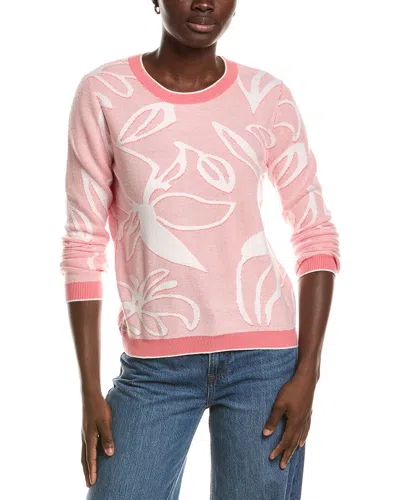 Tyler Boe Conner Long Sleeve Sweater In Coral In Pink