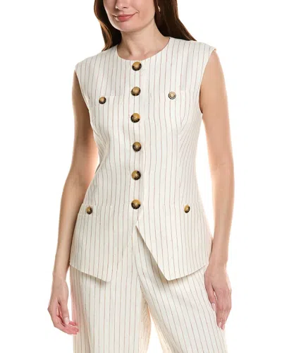 Tyler Boe Tyler Böe Cutter Linen-blend Vest In Brown