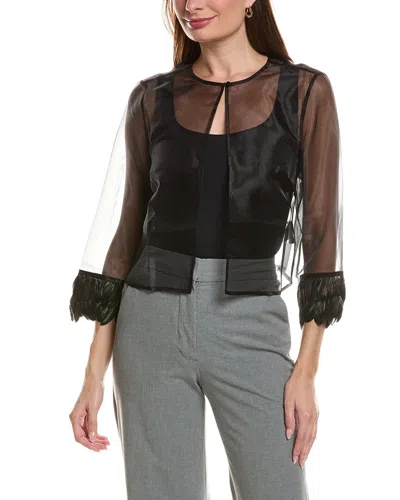 Tyler Boe Tyler Böe Elise Feather Trim Top In Black