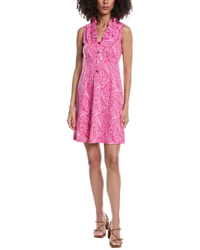 Tyler Boe Fran Jacquard Knit Dress In Hot Pink Paisley