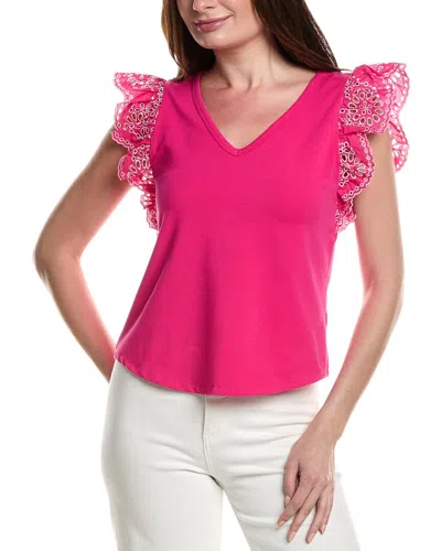 Tyler Boe Tyler Böe Erin Eyelet Top In Pink