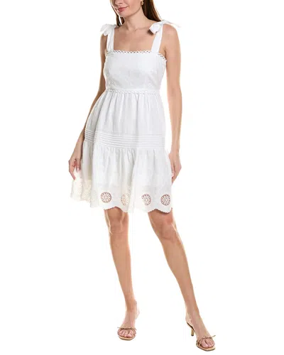 Tyler Boe Ivy Eyelet Linen Mini Dress In Multi