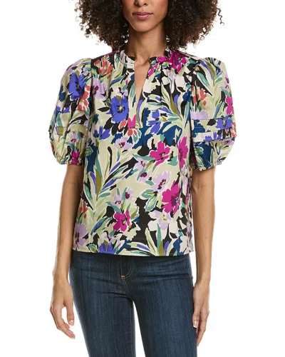 Tyler Boe Jenna Watercolor Blouse In Multi
