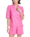 Tyler Boe Stevie Vegan Leather Shorts In Cheeky Pink In Pink