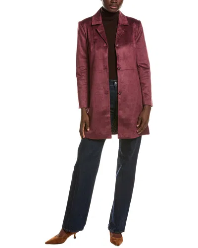 Tyler Boe Jordan Faux Suede Jacket In Tawney Port In Red