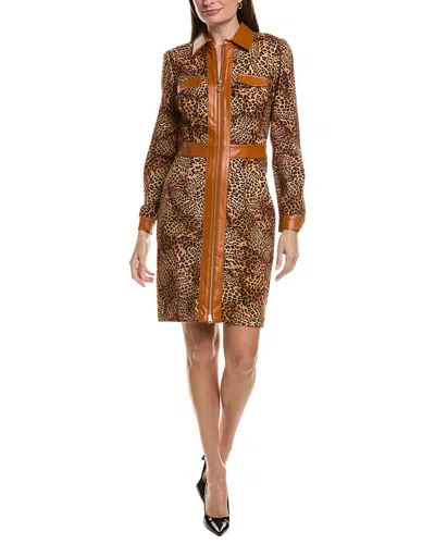 Tyler Boe Tyler Böe Karine Ponte Cheetah Dress In Brown