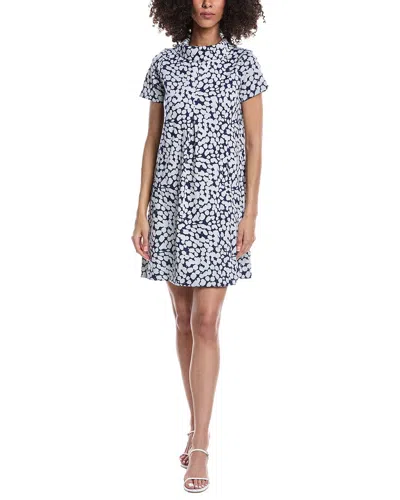 Tyler Boe Tyler Böe Kristen Inverted Pleat Jacquard Mini Dress In Blue