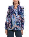 Tyler Boe Tyler Böe Maggie Silk Shirt In Blue