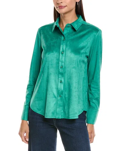 Tyler Boe Tyler Böe Microsuede Club Shirt In Green