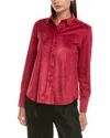 Tyler Boe Microsuede Club Shirt In Red