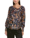 Tyler Boe Tyler Böe Olivia Silk Top In Blue
